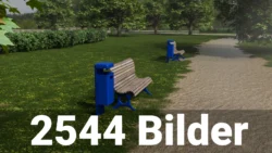 Example litter bin: 2 versions, 212 RAL colours